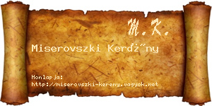 Miserovszki Kerény névjegykártya